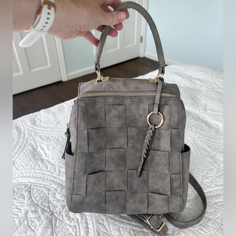 Target Grey Suede Backpack